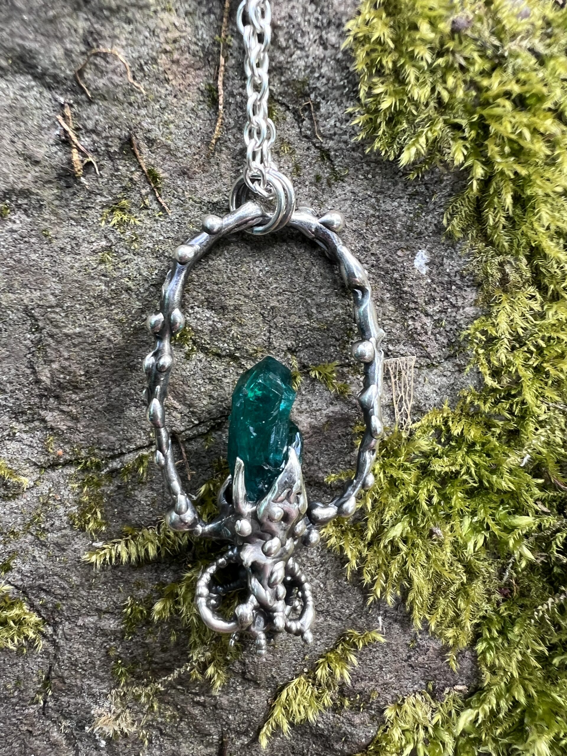 Dioptase and Sterling Silver - Image 2